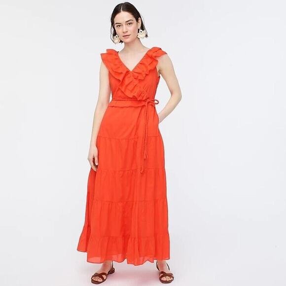 J Crew Women’s Cotton Maxi Dress In Tropical Size 6 - Picture 1 of 10